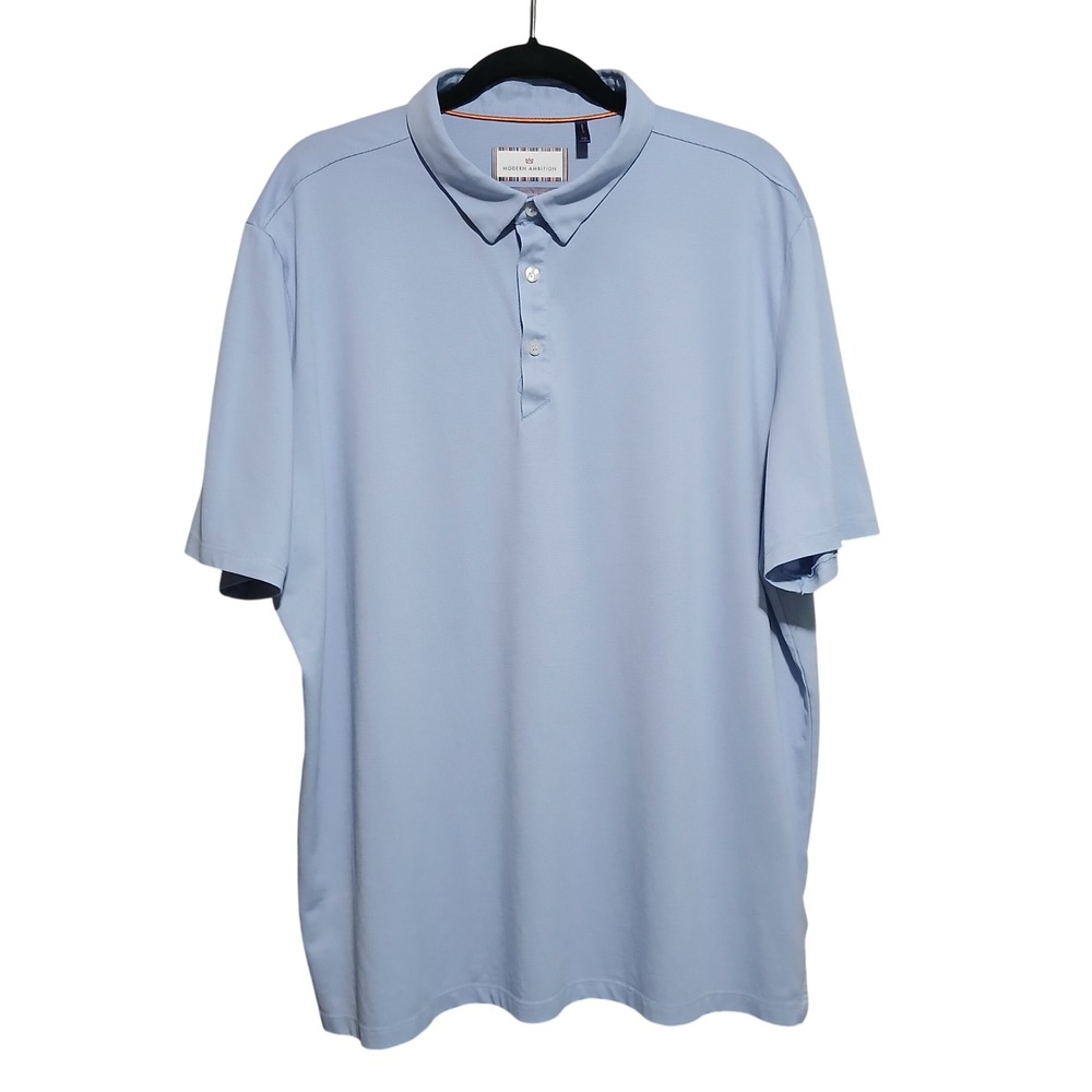 Modern Ambition XXL‎ Blue Polo Shirt Delightfully Technical Menswear